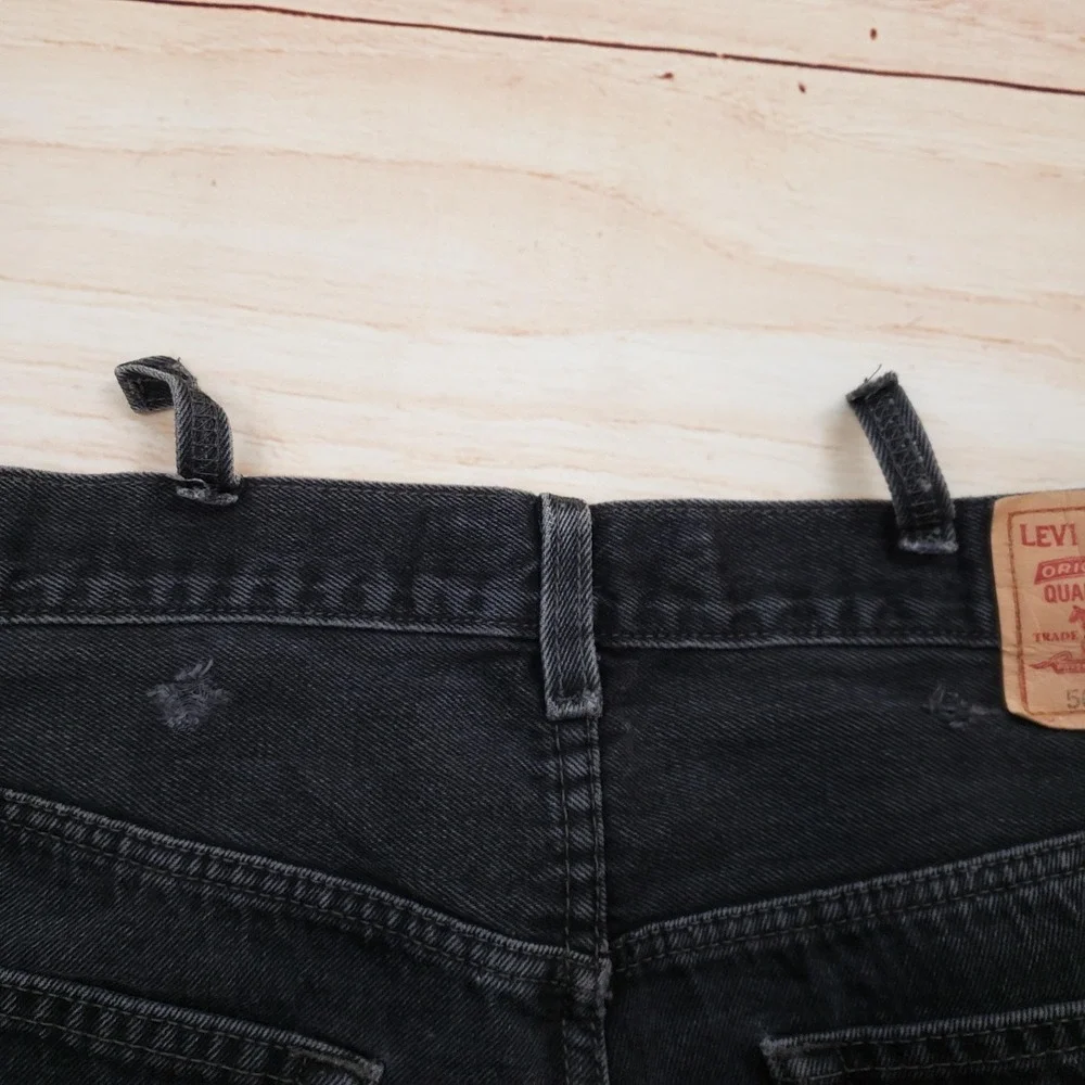 VINTAGE Levis 505 Jeans Mens‎ 38x30 Black Regular Straight Leg Outdoor Adult *